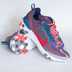 Nike React Element 87 Running Lifestyle Sneaker, Red Orbit, CJ6897-061, Men's 8